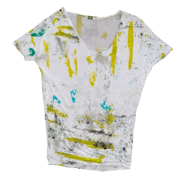 Anthropologie Ett:Twa Splatter Oversized Sheer Tee - Picture 9 of 14